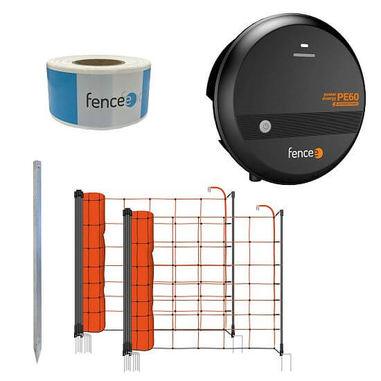 Set of electric fence, preventive protection against wolf, high voltage energizer + 2× wolf net