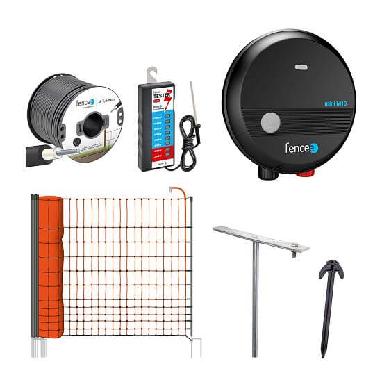 Set of electric fence with net for poultry, geese, ducks - energizer + net 50 m, 112 cm