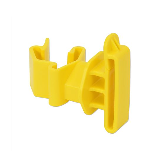 Plastic insulator for electric fence T-posts, tapes up to 40 mm - 10 pcs
