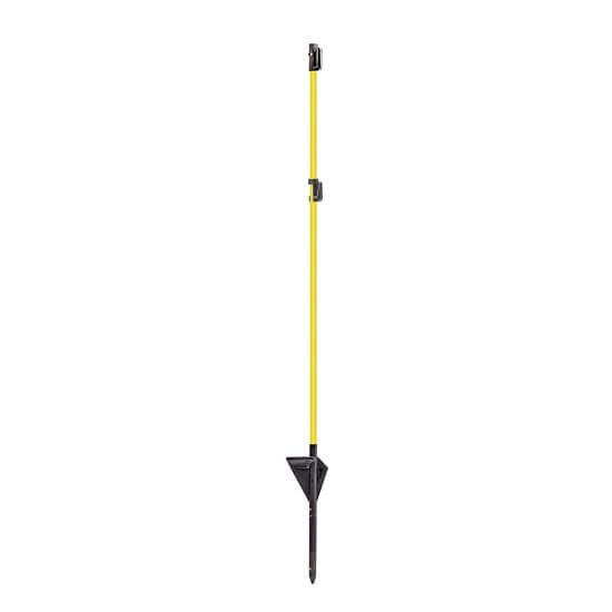 Fibreglass post for electric fence 110 cm, foot and spike, 2 insulators