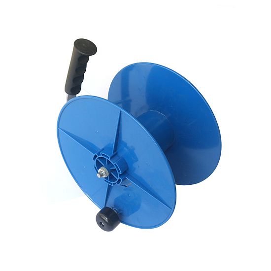 Reel for electric fences with 1 : 1 gear