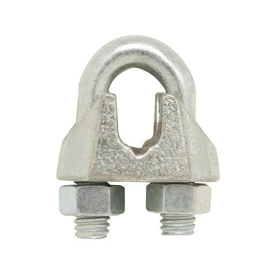 Connector U for ropes up to 6 mm, galvanized - 5 pcs
