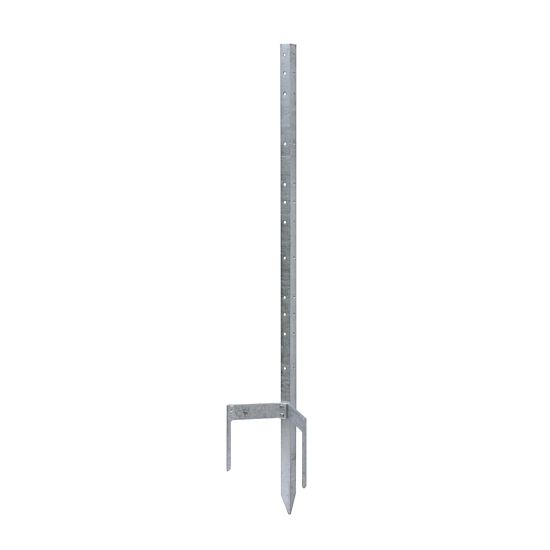 Steel UNI post for electric fence, galvanized, length 167 cm