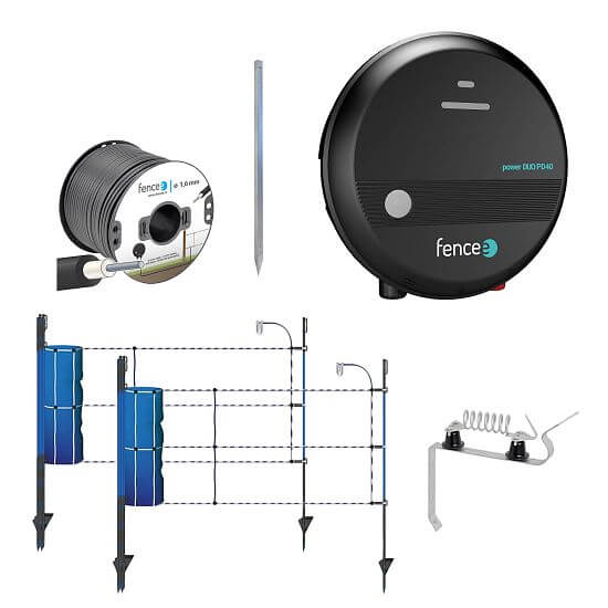 Set for electric fence against wild boars - DUO energizer - 2× blue net against wild pigs