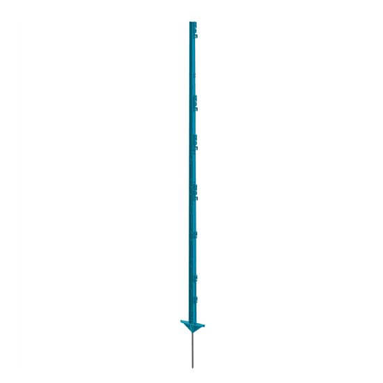 Plastic post for electric fence, length 156 cm, 11 eyelets, blue