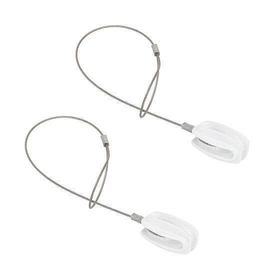 Plastic insulator "egg" including steel wire with eye - 2 pcs