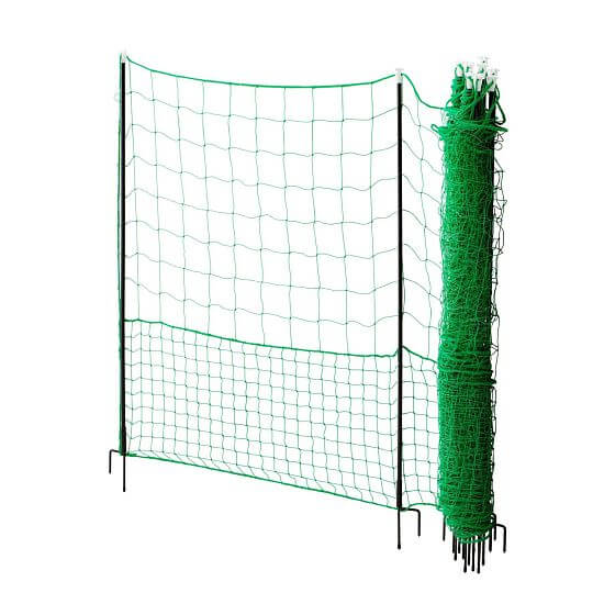 Non-conductive green fencing net with gate, 50 m, 112 cm

