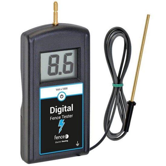 Digital tester for electric fence with earthing 17 kV