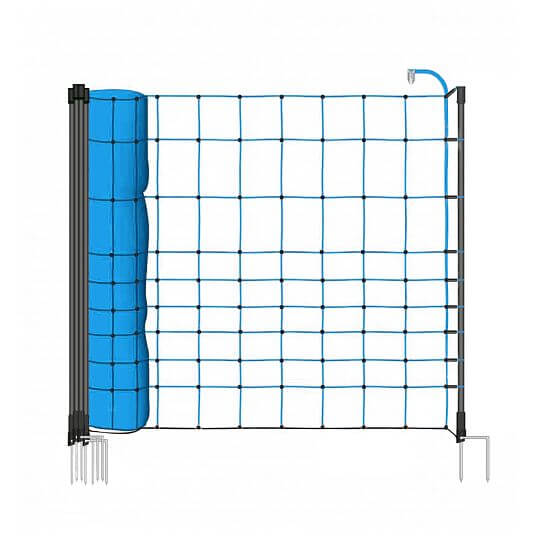 Blue net STANDARD for electric fence against wolves, height 120 cm, 50 m, double spike