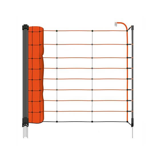Reinforced orange net STANDARD for electric fence for sheep, goats, height 90 cm, 50 m