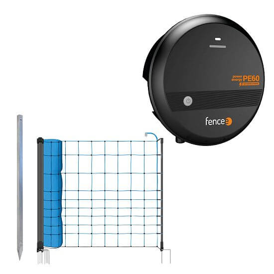 Electric fence kit with blue wolf net 120 cm + high voltage energizer