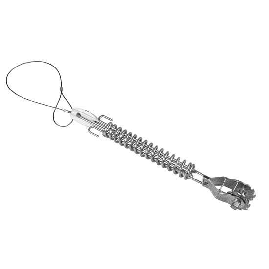 Tensioning corner set for fence posts with steel cable and spring, length 80 cm
