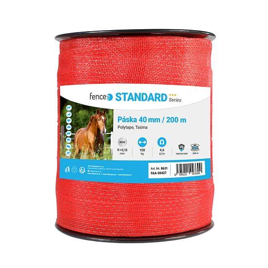 Electric tape 40 mm wide, orange, length 200 m