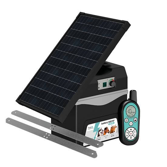 Smart energizer fencee battery DUO RF BDX10 with controller + solar panel 30 W + bracket