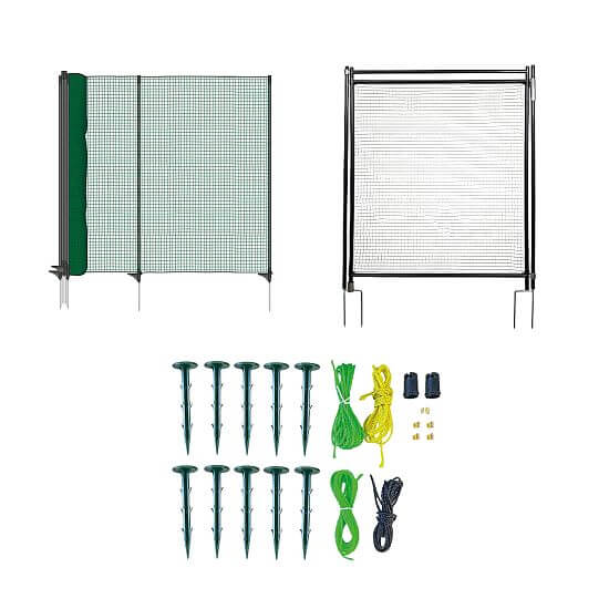 Camping set with mobile universal net and goal, height 90 cm