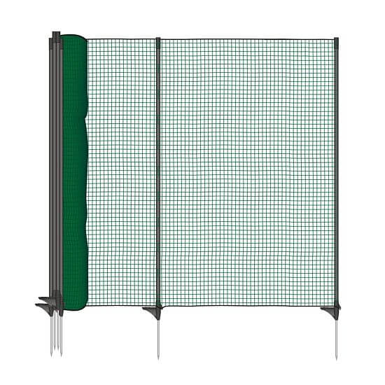 Universal green fencing net, non-conductive FIX, length 15 m, height 90 cm