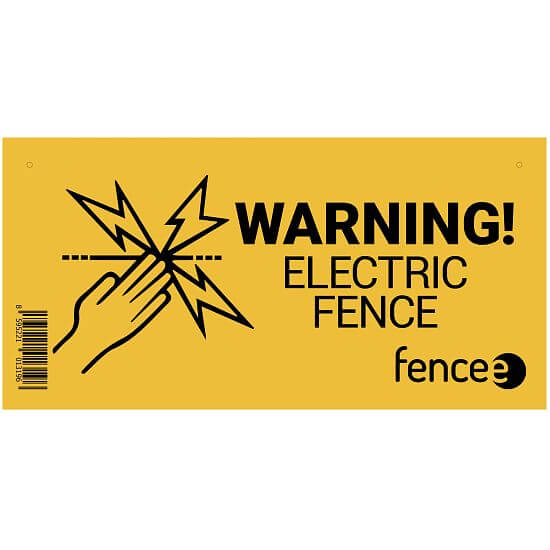 Warning sign fencee - WARNING! ELECTRIC FENCE