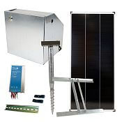 Basic solar fence kit - Complete security box + bracket and panel 200 W