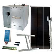 Basic solar fence kit - Complete transport box + bracket + 200 W panel