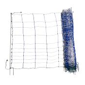 Blue net for electric fence against wolves, height 145 cm, length 50 m, double tip