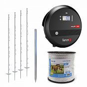 Electric fence set for horses, foals, ponies, donkeys - DUO energizer + polyrope 200 m