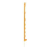 Plastic post for electric fence, length 105 cm, 9 eyelets, orange