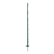 Plastic post for electric fence, length 150 cm, 14 eyelets, green