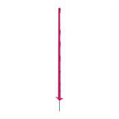 Plastic post for electric fence, length 156 cm, 11 eyelets, pink
