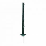 Plastic post for electric fence, length 74 cm, 7 eyelets, green