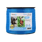 Polytape for electric fence, width 20 mm, blue
