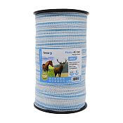 Polytape for electric fence, width 40 mm, white-blue