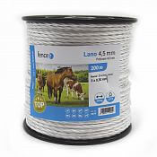 Polyrope for electric fence, diameter 4,5 mm, white