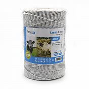 Polywire for electric fence, diameter 3 mm, white