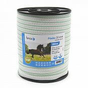 Tape for electric fence, width 20 mm, green-white