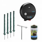 Electric fence garden kit for dogs, cats, rabbits - mains energizer - polywire 100 m