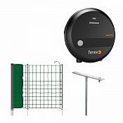 Electric fence kit for ponds against herons, otters, martens - mains energizer - electric net 50 m