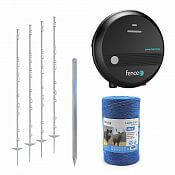 Set of electric fence protection against game - deer, wild boar, fallow deer - DUO energizer + polywire 400 m
