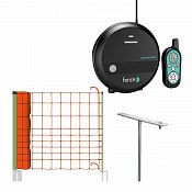 Electric fence kit protection against wolf atack - DUO RF energizer with remote controller - wolf net 50 m