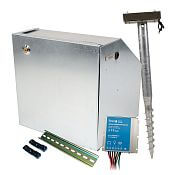 Security box for fencee energizer and battery, Mounting post, Regulator 10 A for solars 40, 100 W