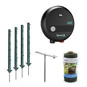 Electric fence kit against pests, marten, otter, heron, beaver, cat  - DUO energizer - polywire 100 m
