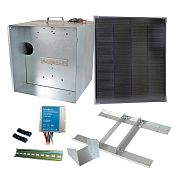 Basic solar fence kit - Complete transport box + bracket + 40 W panel