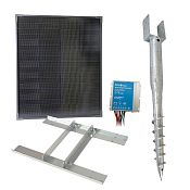 Basic solar fence kit - ground screw holder + 10 A controller + bracket + 40 W panel