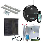 Premium solar fence kit - Complete security box + 3 J Smart RF energizer power DUO, 40 W panel