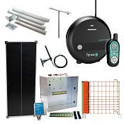 Expert solar fence kit - Complete transport box + Smart RF energizer power DUO 7 J,  40 W panel, wolf net