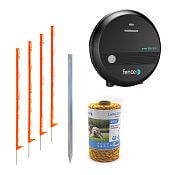 Electric fence set for dogs, ponies and pests - DUO energizer + polywire250 m