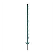 Plastic post for electric fence, length 105 cm, 10 eyelets, green