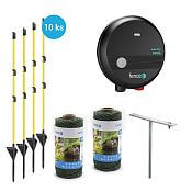 Set for electric otter fence - pond protection - energizer - 100 m polywire