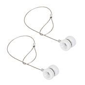 Porcelain corner insulator including steel wire with eye - 2 pcs