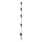 Fiberglass post for electric fence 110 cm, foot and spike, 4 insulators for tape up to 50 mm