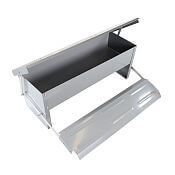 Trough feeder for poultry, hens, galvanized sheet metal